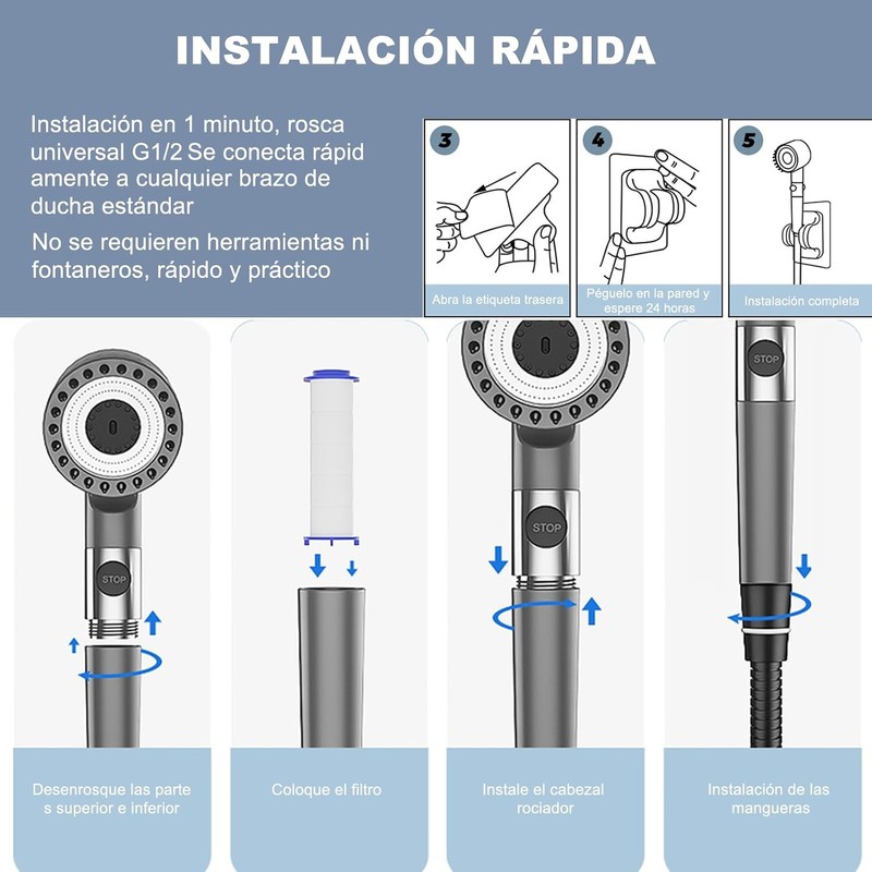 Cabezal de Ducha de Mano TXG RG-MX-03582 de Alta Presión