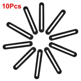 BokWin 10 Pcs Adjustable Flat Plate with Slot 4.33 Inch Straight Repair Flat Mending Plate Fixing Bracket Connector for Wood Furniture Holder(Black)
