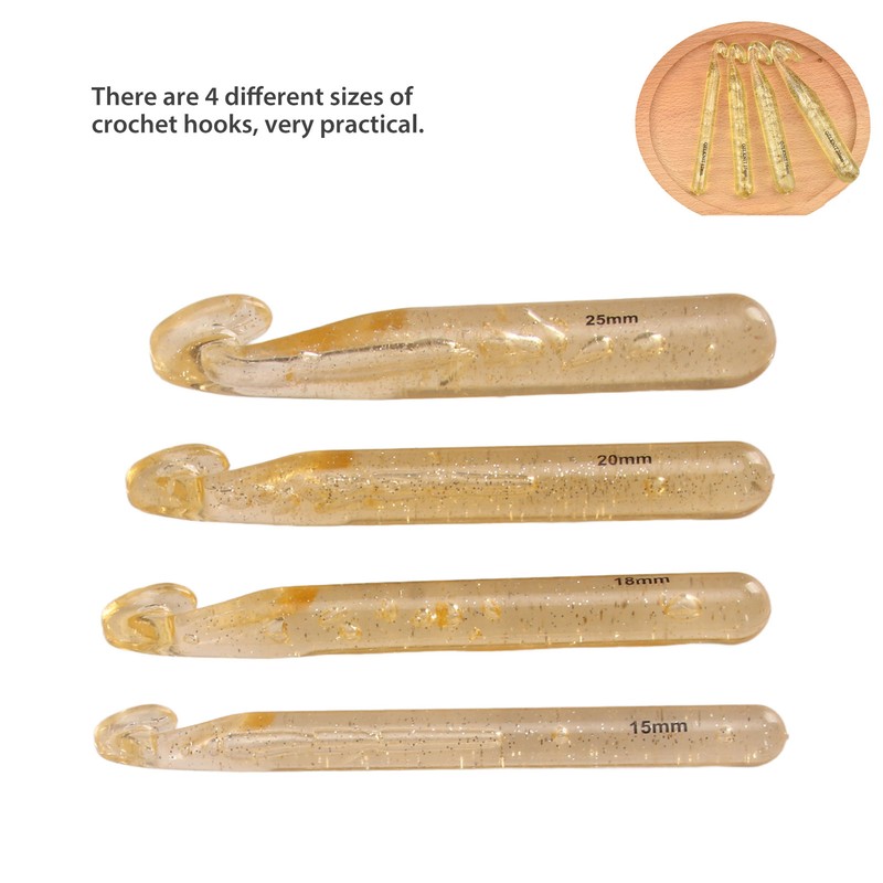 Large Crochet Hooks Plastic Weaving Knitting Crochet Hook Tools for