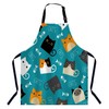 Xuwenz Cute Cats with Fish Bone Kitchen Apron for Women