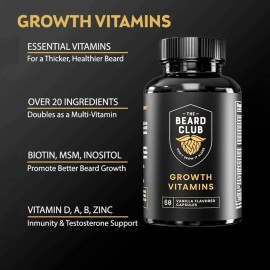 Uncut Beard Co., Crecimiento De Vitaminas Para Barba, N 1 De