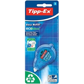 Tipp-Ex Easy Refill Ecolutions Correction Roller, Refillable, 14 m x 5 mm, Pack of 1, Ideal for the Office, Home Office or School