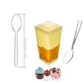 120 Plastic Spoons Disposable, Heavy Duty Disposable Spoon Cutlery, Plastic Utensil Set Flatware Pack for Party Supplies, Dinners, Take-Out, Food Services(Clear)