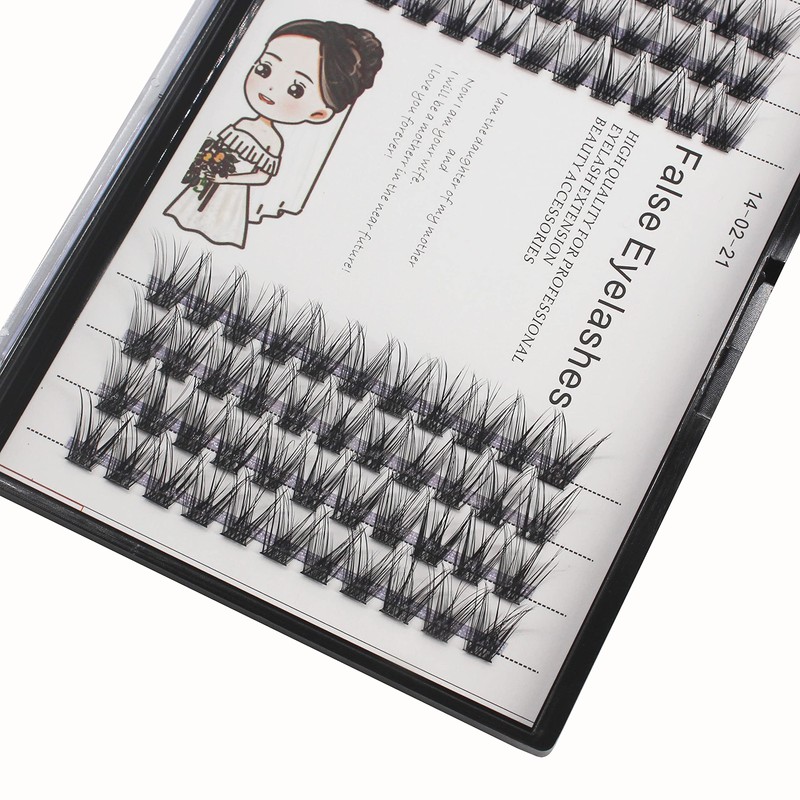Bodermincer 84 Cluster D Curl Natural Style Eyelashes Professional Makeup