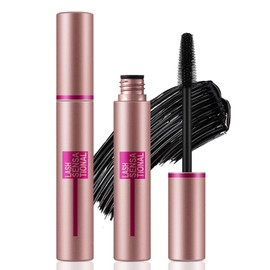 Boobeen 2pcs Waterproof Mascara Volumen und Länge, Curling, Tubing Mascara Schwarz, lang anhaltend, schmutzabweisend