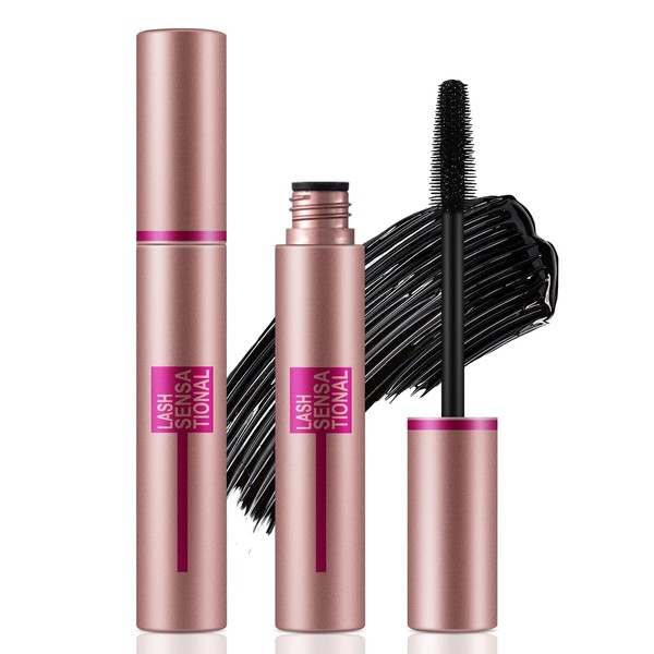 Boobeen 2pcs Waterproof Mascara Volumen und Länge, Curling, Tubing Mascara