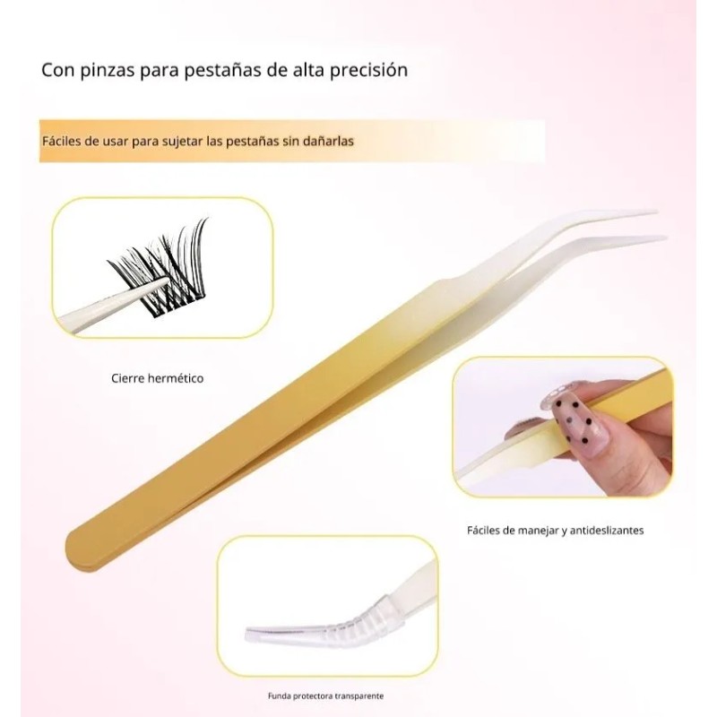 Solrun Pestañas Autoadhesivas Sin Pegamento Con Pinza