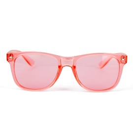 MOODVUES Rose Pink Color Therapy Glasses with Matching Case - Healing Colored Chromotherapy Chakra Light Therapy Glasses Eyewear to Support Mood, Relaxation, Focus & More - Colorful Sunglasses