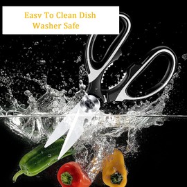 Eastrise Kitchen Scissors,Heavy Duty Kitchen Scissors with Cover,Sharp Kitchen Scissors Multipurpose,Ultimate Kitchen Scissors-Effortless Cutting & Versatility(1pcs/White)