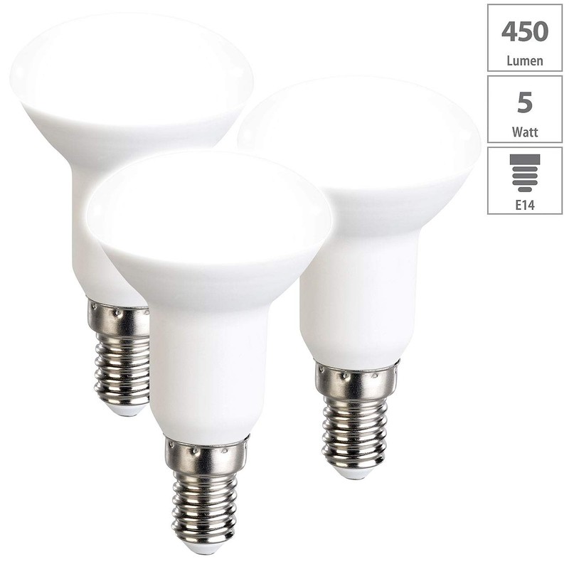 Luminea LED Spotlight E14: Set of 6 LED Reflectors R50