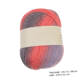 LALAFINA 1Roll Woolen Yarn DIY Knitting Supplies Gradient Color Knitting Yarn for Handcraft Projects for Sweaters Hats and Accessories