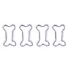Vagocom 4Pcs Bone Shaped Keychain Clip,1.97Inches/5cm Aluminum Alloy Spring Key
