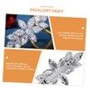FOMIYES 3pcs Rhinestones Hair Clip Wedding Hairpin Crystal Barrette Hair