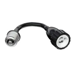 ledscom.de E27 Auf GU10 Swan Neck Extension Elektra, Adapter with GU10 Socket Black