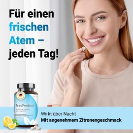 DocVital® Mundgeruch bekämpfen - 90 Mundhygiene Lutschtabletten in pharmazeutischer, deutscher Qualität - Zitronengeschmack - NeoProdent mit Lactobacillus Salivarius, Xylitol, Vitamin D