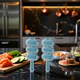 2 Pcs Blue Rice Ball Maker Shake Lunch Maker Mould Rice Ball Shaker Rice Ball Mold Rice Ball Shaped Kitchen Tools Home DIY Making Kit Sushi Plates, DIY Sushi Shake Rice Ball Molds