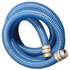 Apache 98106501 2 Inch Diameter 20 Foot Length 58 psi PVC Flexible Industrial Pump Pool Hose with Aluminum Pin Lug Short Shank Coupling, Blue (2 Pack)