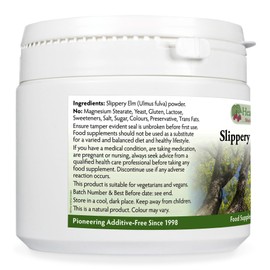 Health Leads UK Slippery Elm Powder 100g, Vegan, 100% Natural, Non-GMO & No Nasties, Made in Wales