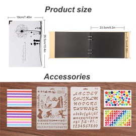 ThxMadam White Scrapbook Photo Album Wedding Guest Book DIY Memories Book with 50 Black Pages Present for Valentine's Mother's Anniversary Day Birthday Christmas Gift for Wife Mum Daughter