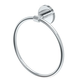 Gatco 5552 Sky Towel Ring | Modern Hand Towel Holder for Bathroom | Stylish Decorative Hardware, Heavy Duty Metal, EZ Ancor Mounting | Chrome