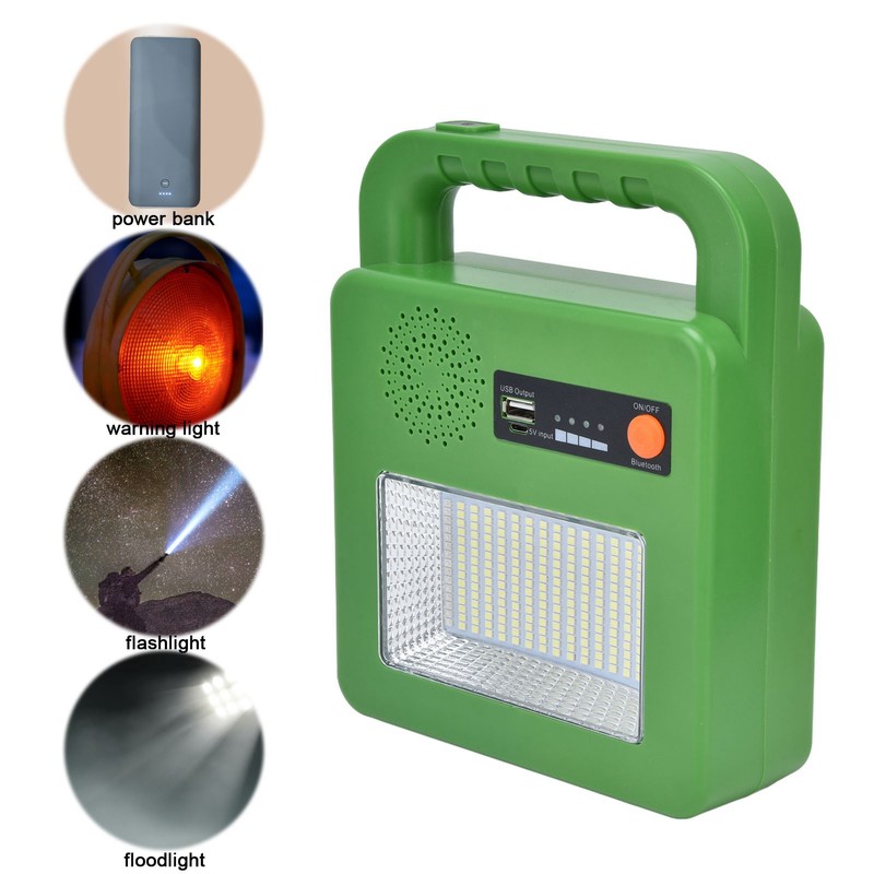 LED Flashlight with Bluetooth Speaker 5 Mode Emergency Flashlight Solar