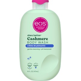 eos Cashmere Body Wash – Crème de Pistachio, Moisturizing Body Wash, Creamy Gel Formula, with Shea Butter, Glycerin, Vitamin E, pH Balanced, Sensitive Skin, Vegan, 16 fl oz