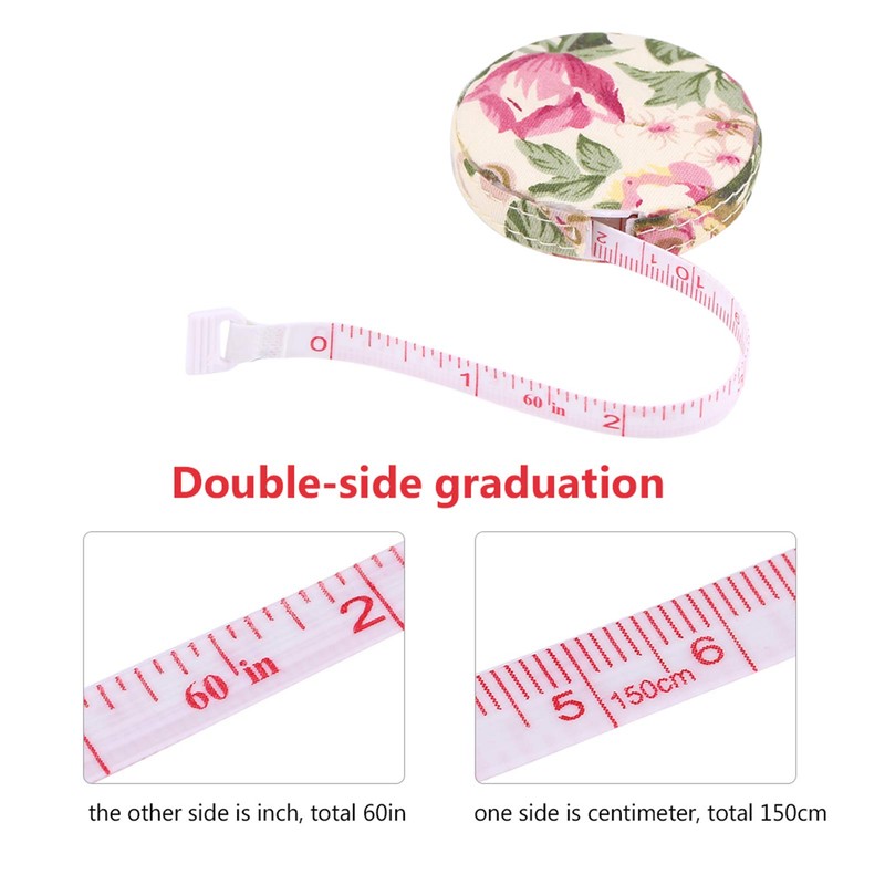 Fdit Dressmaker's Tape Measure 150 cm 60 Inch Portable Sewing