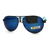 Biohazard Sunglasses Racer Round Aviators Multicolor Reflective Lens Black Blue