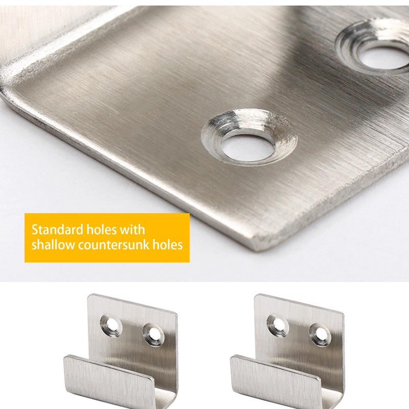 15mm Ceramic Tile Display Hooks, 4Pcs Stainless Steel Flat J