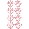 100Pcs Paper Clip Metal Hand Shaped Design Rustproof Paperclip Decoration