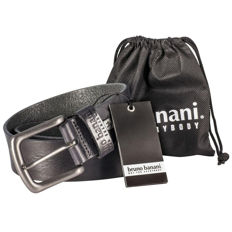 bruno banani Men's Leather Belt, black