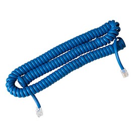 Phone Cord for Landline Phone – Tangle-Free, Curly Telephones Land Line Cord – Easy to Use + Excellent Sound Quality – Phone Cords for Landline in Home or Office (15ft) Color: Classic Blue