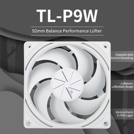 Thermalright TL-P9W CPU PWM Fan PC Case Fan Silent 4PIN PWM Computer 92mm Fan Silent Cooling Fan PC Desktop CPU Cooler Fan