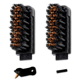 Frogger Golf Brush Head and Groove Cleaner Replacement for BrushPro (Bronze & Nylon Brush)
