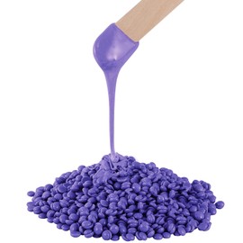 1lb Bulk Wax Beads for Hair Removal, Hard Waxing Beads for Sensitive Skin Coarse Hair, Gentle Spa Wax Beans for Body Bikini Face Leg Armpit Back Chest with 10 Sticks, Lavender