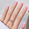 120 Uñas Postizas Francesas Cuadradas, Rosa Nude, 12 Tamaños