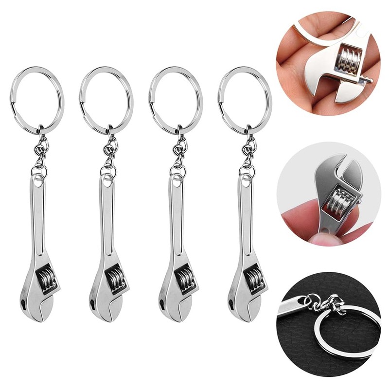 Tiny Adjustable Wrench, Mini Size Adjustable Spanner, Silver Nut Wrench