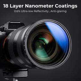 K&F Concept 67mm Variable ND2-400 Filter With Cap, K Pro Fader ND2 to ND400 (9 Stop) Adjustable Neutral Density Lens Filter Multi Coated for Camera Lens