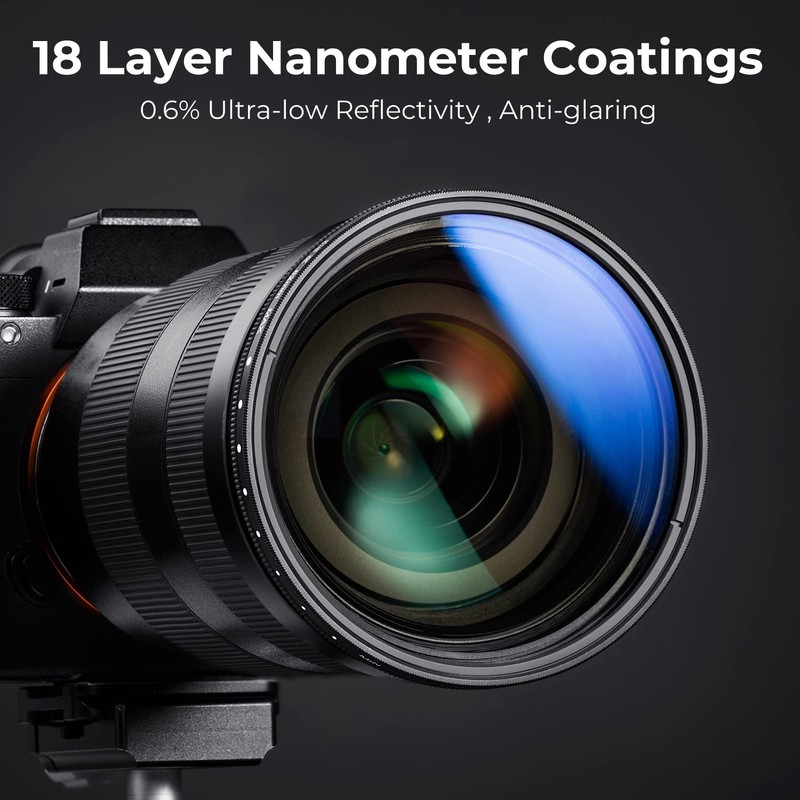 K&F Concept 67mm Variable ND2-400 Filter With Cap, K Pro
