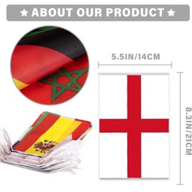 Countries Flags - 26ft/8m, Waterproof, Flags for home, Bar, Restaurant Street Party And Decoration (24 Countries)