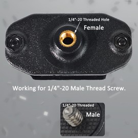 HYS Dual-Purpose Handheld CB Radio/Remote Speaker Mic Hanger, HT W/Belt Clip or Round Knob Holder Mount with Standard 1/4"-20 Threading, CB Mic Holder