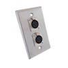 usbargainsound ProCraft Stainless Steel Wall Plate Loaded w/ 2 Female