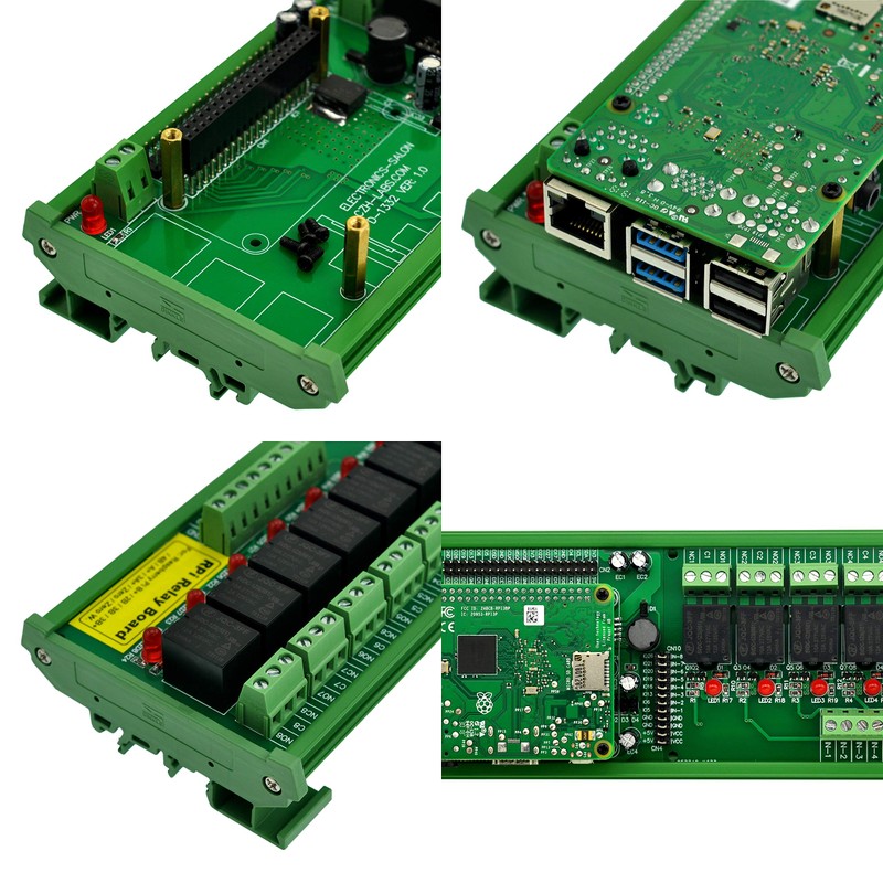 DIN Rail Mount 8 SPDT IoT Power Relay Module for