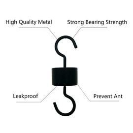 Garden Hook with Guard for Hummingbird Feeders Accessory Hang Metal Hooks