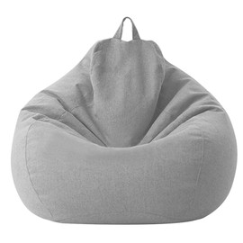 Bean Bag Cover Cotton Linen Cover 100 x 120 cm - Sofa Cover for Bean Bag with Zipper without Filling