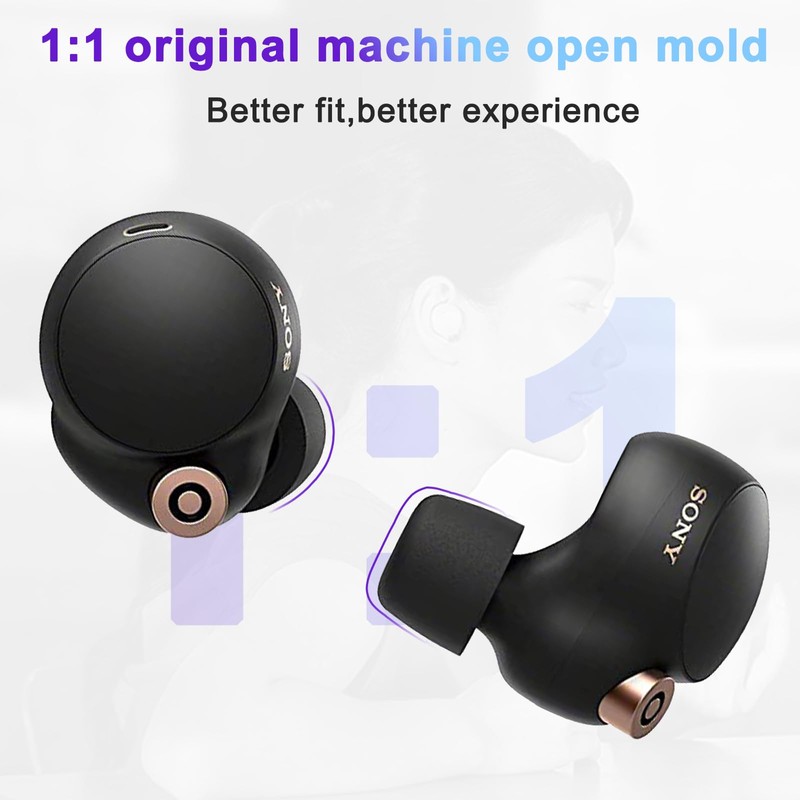 Memory Foam Eartips Ear Buds for Sony WF-1000XM4, Ear Tips