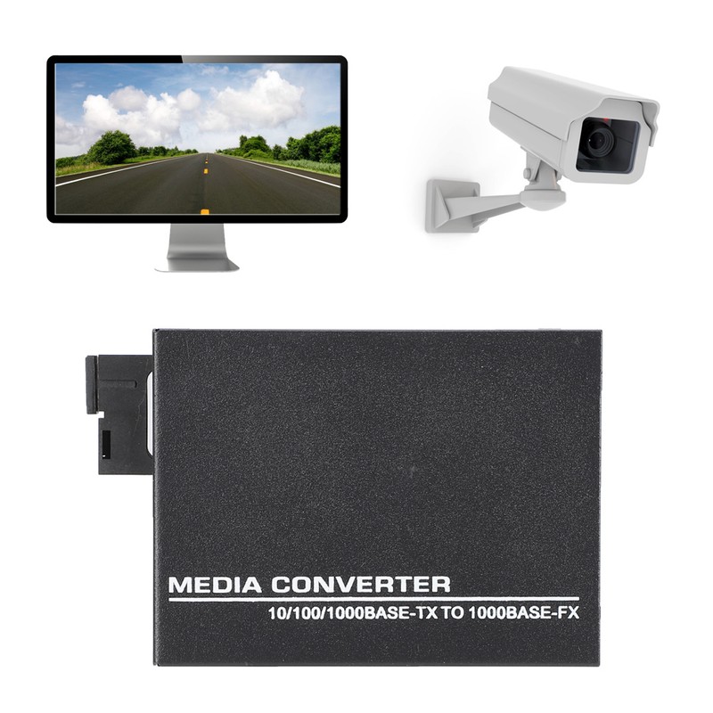 1000Mbps Ethernet Fiber Optic Media Transceiver Single Mode Converter