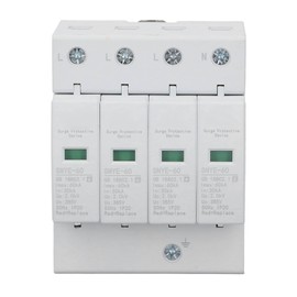 White Distribution Box Surge Protection Device IP20 Safe Simple Combiner Box Voltage Surge Arrester 60KA 4P 385V