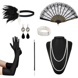 Lukovee Diadema Gatsby de Años 20 para Mujer, Accesorios de Flapper Gatsby