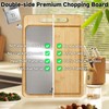 ZYBIDEAL 2PcsTitanium&Bamboo Cutting Board, Double Side Cutting Board for Kitchen,